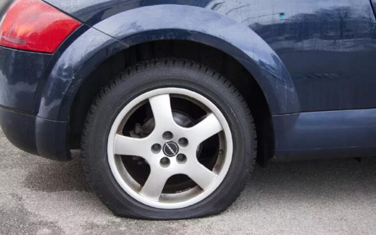 what causes a tire go flat overnight